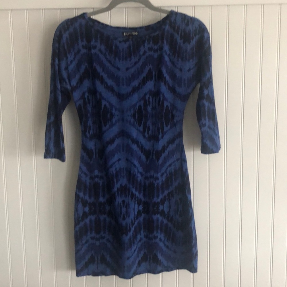 Express Tie-die body con dress